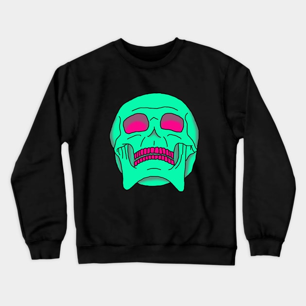 Psychedelic Skull Crewneck Sweatshirt by MrGekko